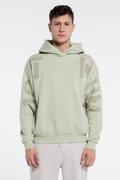 Friday Offset Thomas Men's Mint Green Extra Oversize Hooded Sweatshirt Hoodie - 3 Thread