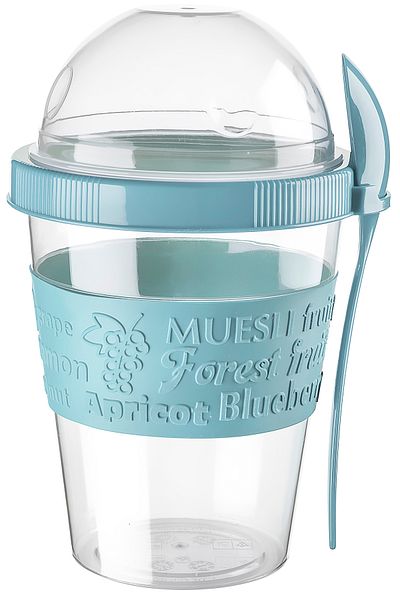 Emofom Take'n Go 600 Ml Yogurt Container with Lid and Spoon & Nutrition Container & Lunch Box