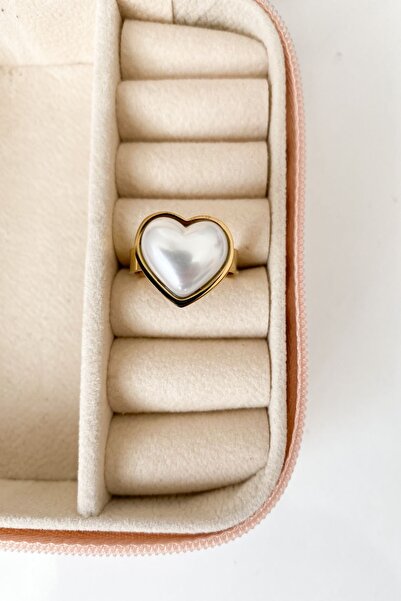 Pretty Sedef Taşlı Kalp Model Yüzük