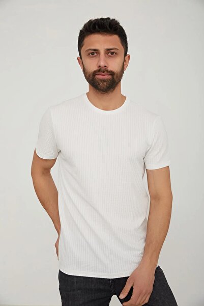 Cazador Bicycle Neck Men's T-Shirt ECRU