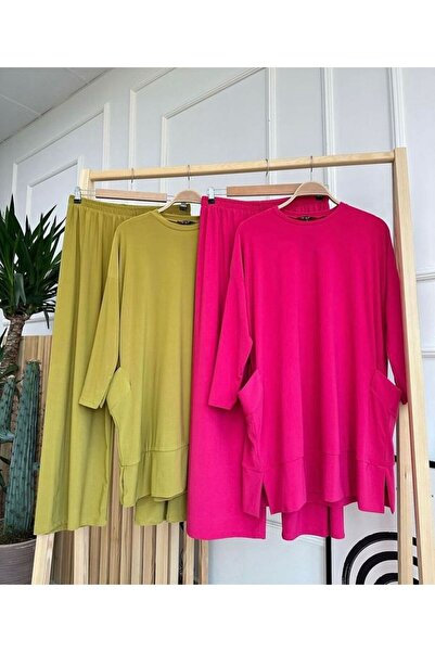 MODAMÜNASİP Wonderful Sandy Almina Pocket Detailed Pants Suit