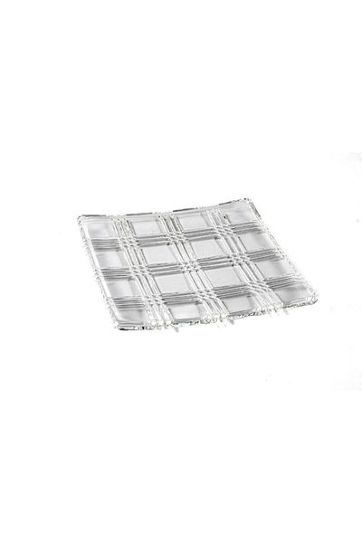 Mikasa Moor Square Stripe 6-Piece Glass Plate 17x17x2 cm