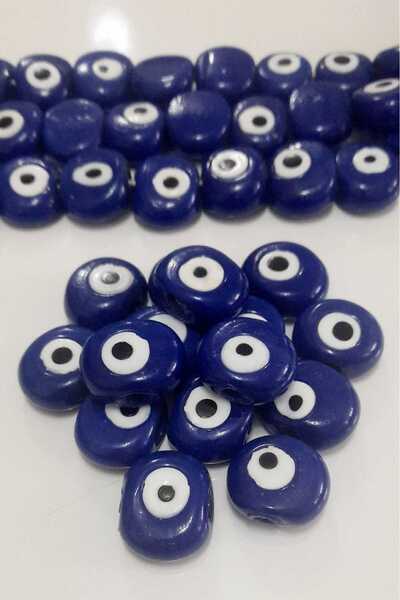 232 Konsept 8 bucăți de mărgele de sticlă de culoare albastru închis, de dime...