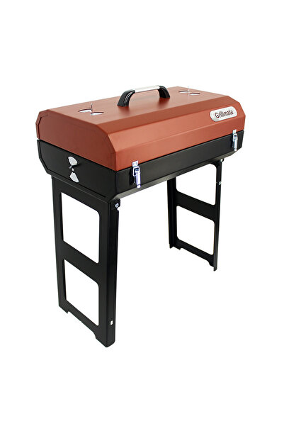 Grillmate Cookout Katlanır Ayak Kilitli Barbekü Mangal-Kırmızı
