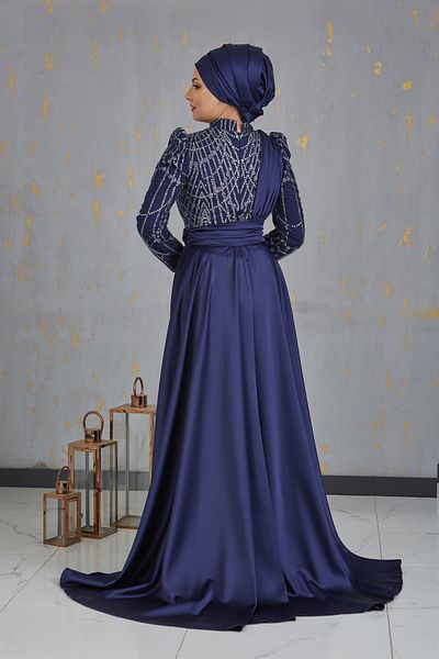 Halezademoda Embroidered Evening Dress Buğlem