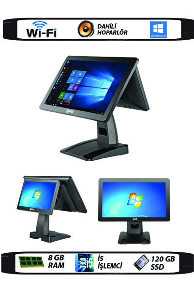 avapos İntel I7 Ava-1561 15.6'' Ön Ekran 11.6'' Arka Ekran 8gb Ram 120ssd Wif...