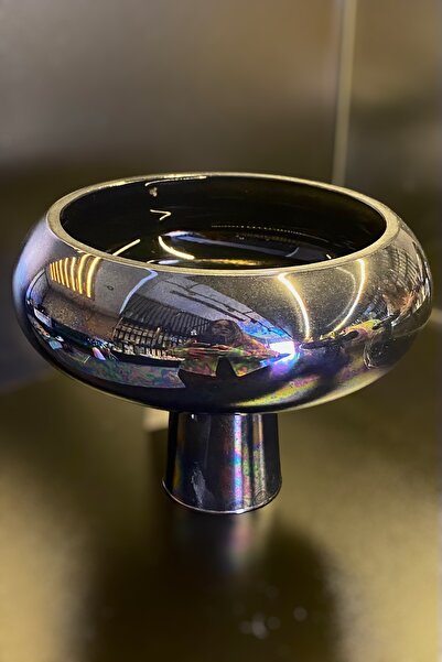 LEMİ DEKORASYON Siyah Hologram Dekoratif Kase 19 cm
