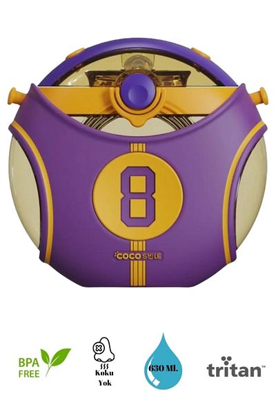 Vagonlife Coco Smile Straw Basketball Tritan Bottle - 630ML