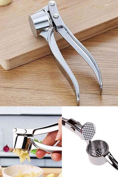 SAVORYHOME Steel Garlic Press And Ice Cream Cookie Serving Spoon