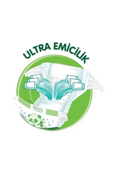 Bebem Natural حفاضات أطفال عبوة الفرصة الفائقة 4 مقاس 104x2 208 قطعة