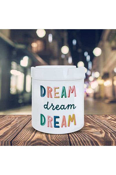 HobiShop Dream Ashtray Πολύχρωμο τυπωμένο σουπλά K-100
