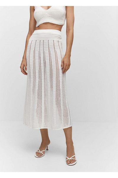MANGO Woman Perforierter Webrock