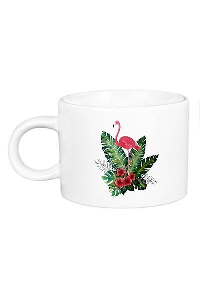HobiShop Flamingo Designed Porcelain Luxury Cup