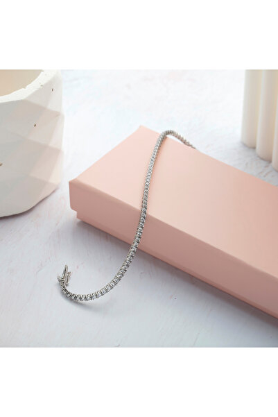 Ersöz Kuyumculuk 14 Ayar Beyaz Altın Su Yolu Bileklik