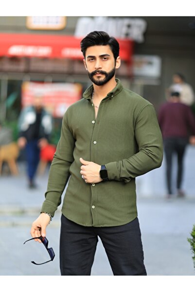 YNGMENCLASS LICRALIFIED TEXTURED OWERSIZE SHIRT