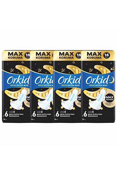 Orkid OrkidHijyenik Ped Ultra Gece Ekstra Max 14' lü 4 Adet