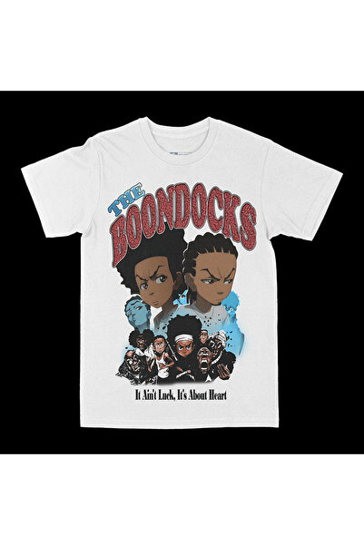 rebelberi The Boondocks Hiphop Rap Bootleg Style White Oversize Unisex T-Shir...