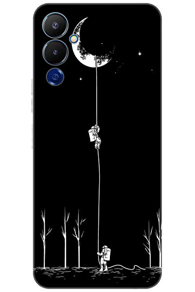 TECNO Pova 4 (LG7n) Uyumlu Kılıf Desen Baskılı Silikon Astronot Serisi STK:10...