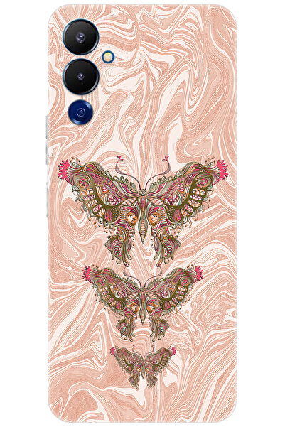 TECNO Pova 4 (LG7n) Uyumlu Kılıf Desen Baskılı Silikon Kelebek Resim STK:552 ...