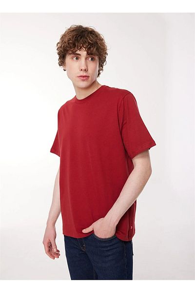 Levi's Crew Neck Plain Red Men's T-Shirt A9437-0003_CLASSIC RELAXED TEE SUN-