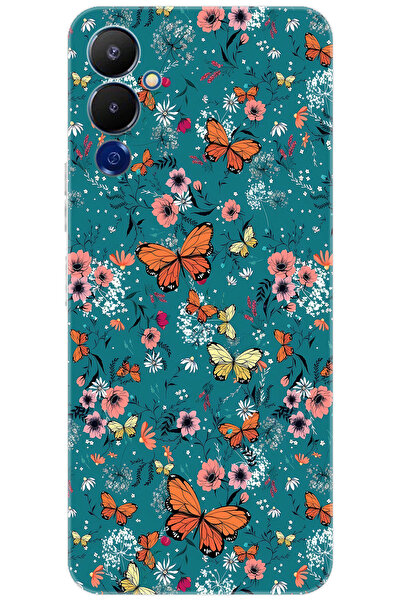 TECNO Pova 4 (LG7n) Uyumlu Kılıf Desen Baskılı Silikon Kelebek STK:680 CP-F6T...