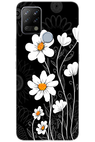 TECNO Pova (LD7) Uyumlu Kılıf Desen Baskılı Silikon Papatya STK:693 CP-hkIWB8s