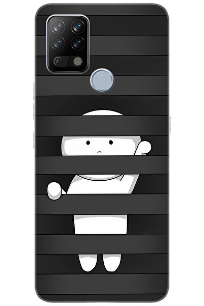 TECNO Pova (LD7) Uyumlu Kılıf Desen Baskılı Silikon Saklanan Karakter STK:665 CP-Gect8za