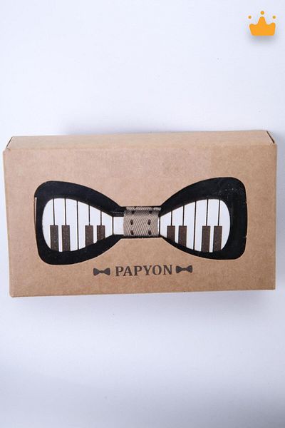 Babyhola 1-16 Years Old Piano Pattern Wooden Boy's Bow Tie Special Day Boxed Wooden Baby Boy Gift