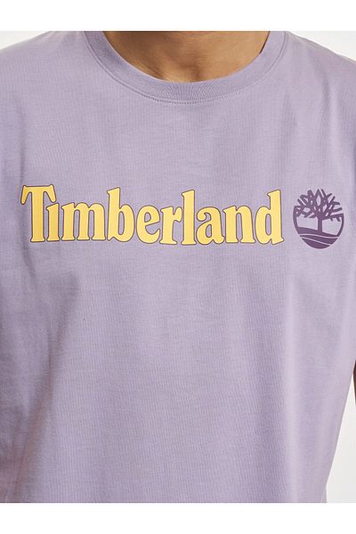 Timberland Γραμμικό λογότυπο κοντομάνικο μπλουζάκι ανδρικό μωβ T-shirt Tb0a5upqeg71