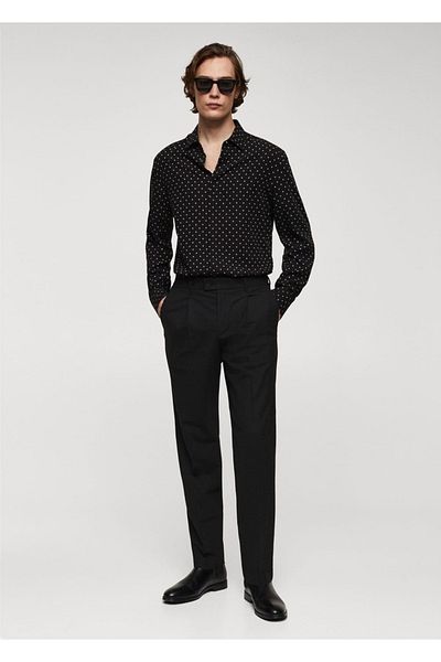MANGO Man Cămașă cu model geometric fluid