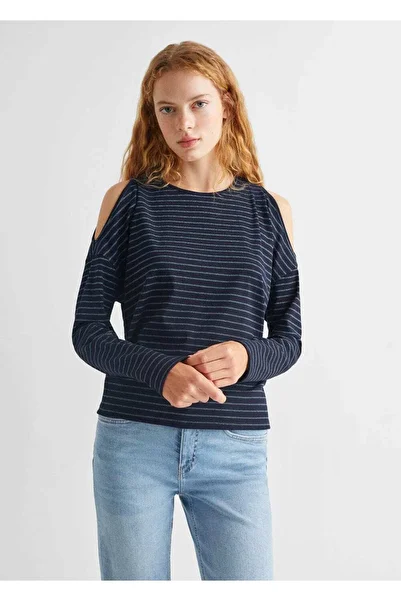 Mango Teen Tricou albastru închis pentru copii