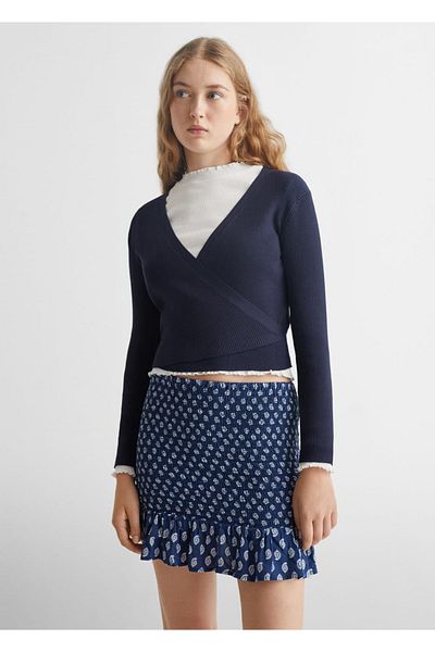 Mango Teen Fusta albastru inchis pentru copii