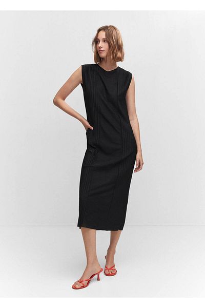 MANGO Woman Pleated Detailed Dress