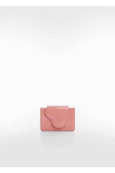 MANGO Woman Suport card din piele lacuita