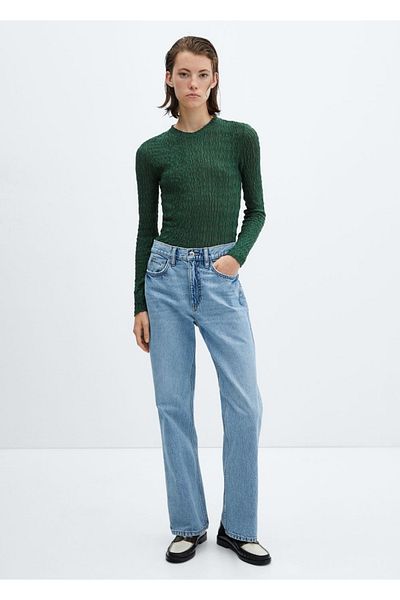 MANGO Woman Tricou Tricotat adunat