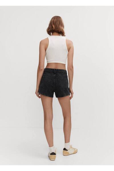 MANGO Woman Düğmeli Kot Şort