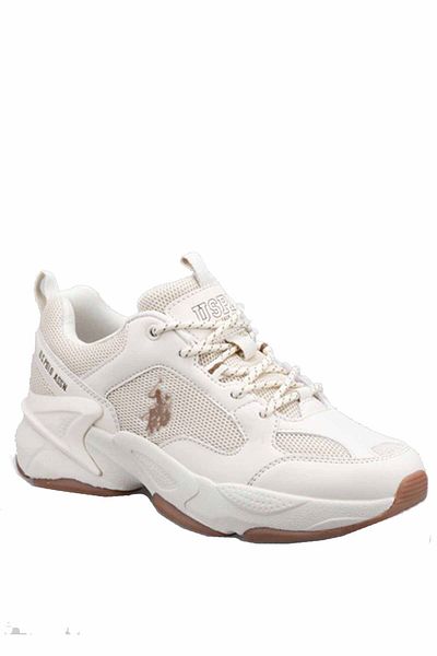 U.S. Polo Assn. يو اس بولو مايبي حذاء رياضي نسائي بيج بنعل عالي - 101081720