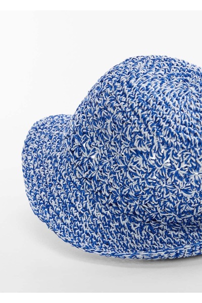 MANGO Woman İki tonlu doğal elyaf şapka