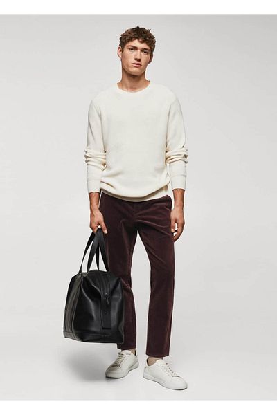 MANGO Man Κοτλέ παντελόνι Slim Fit Crop