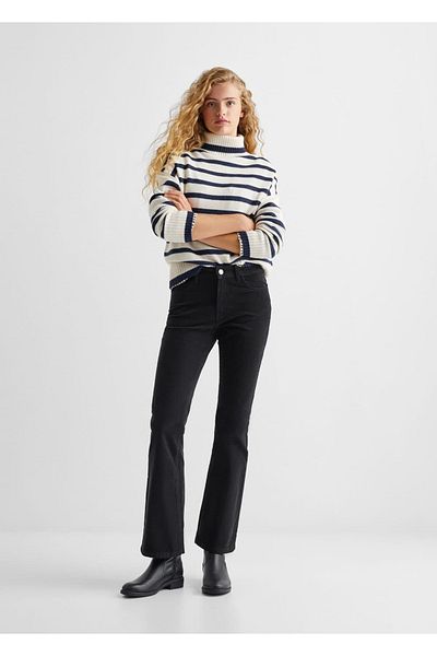 Mango Teen Pantaloni Negri Pentru Copii