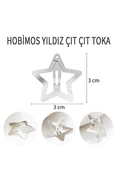 Hobimos 10 Pieces 3 cm Star Snap Buckle Domestic Production