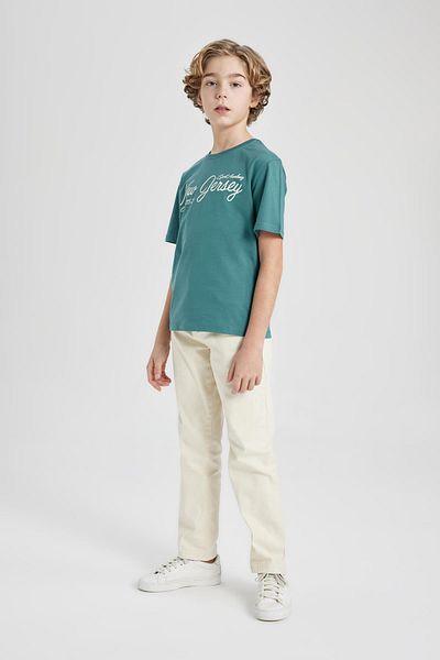 DeFacto Boy's Crew Neck Printed Short Sleeve T-Shirt C0648a824sm