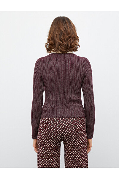 Koton Women's Melis Ağazat X Koton - Glitter Knitwear Sweater 4WAK90374HT