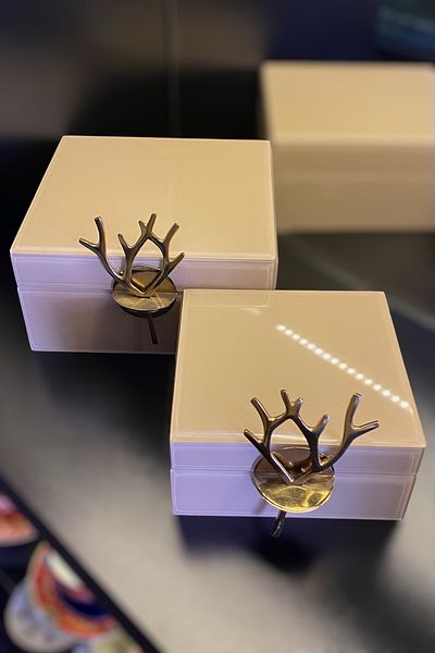 LEMİ DEKORASYON 2 Piece Lacquered Wooden Jewelry Box