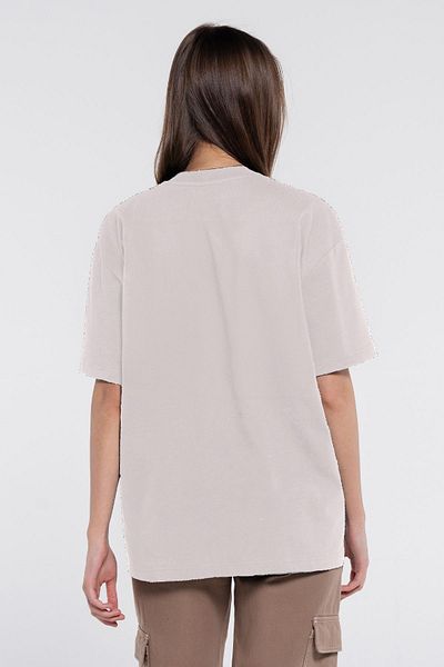 Friday Offset Friday Tee Ecru Γυναικείο T-Shirt 100% βαμβάκι Extra Oversize Crew Neck