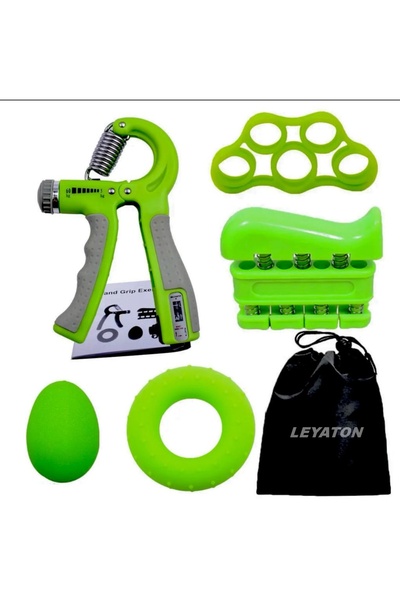 Leyaton 5'li Ayarlanabilir Ağır El Tutucu Fitness El Egzersizcisi Kavrama Par...
