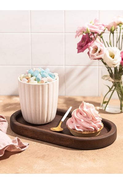 Esci Design Wooden Oil Pot Bottom - Wooden Mini Presentation Bowl - Trend Presentation Plate