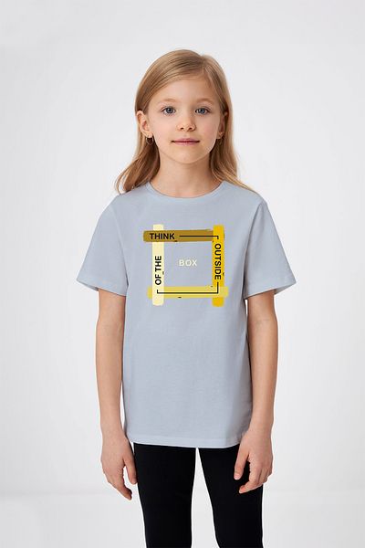 ADABEBEK Think Outside Printed Girl's T-Shirt