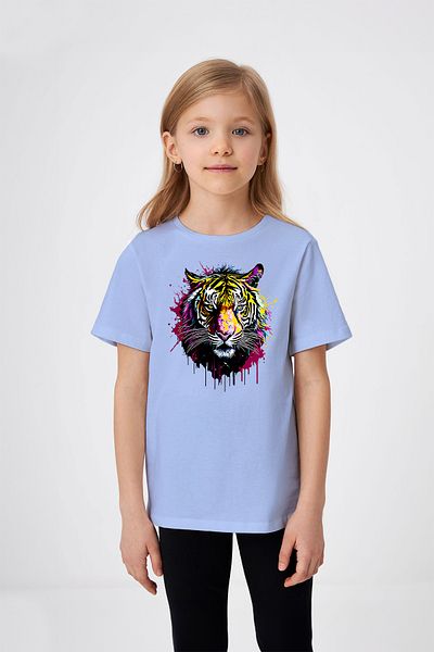 ADABEBEK Tricou pentru fetiță cu model graffiti tigru