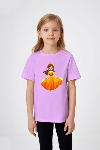 ADABEBEK Tricou pentru fetiță cu imprimeu Crowned Dancing Princess